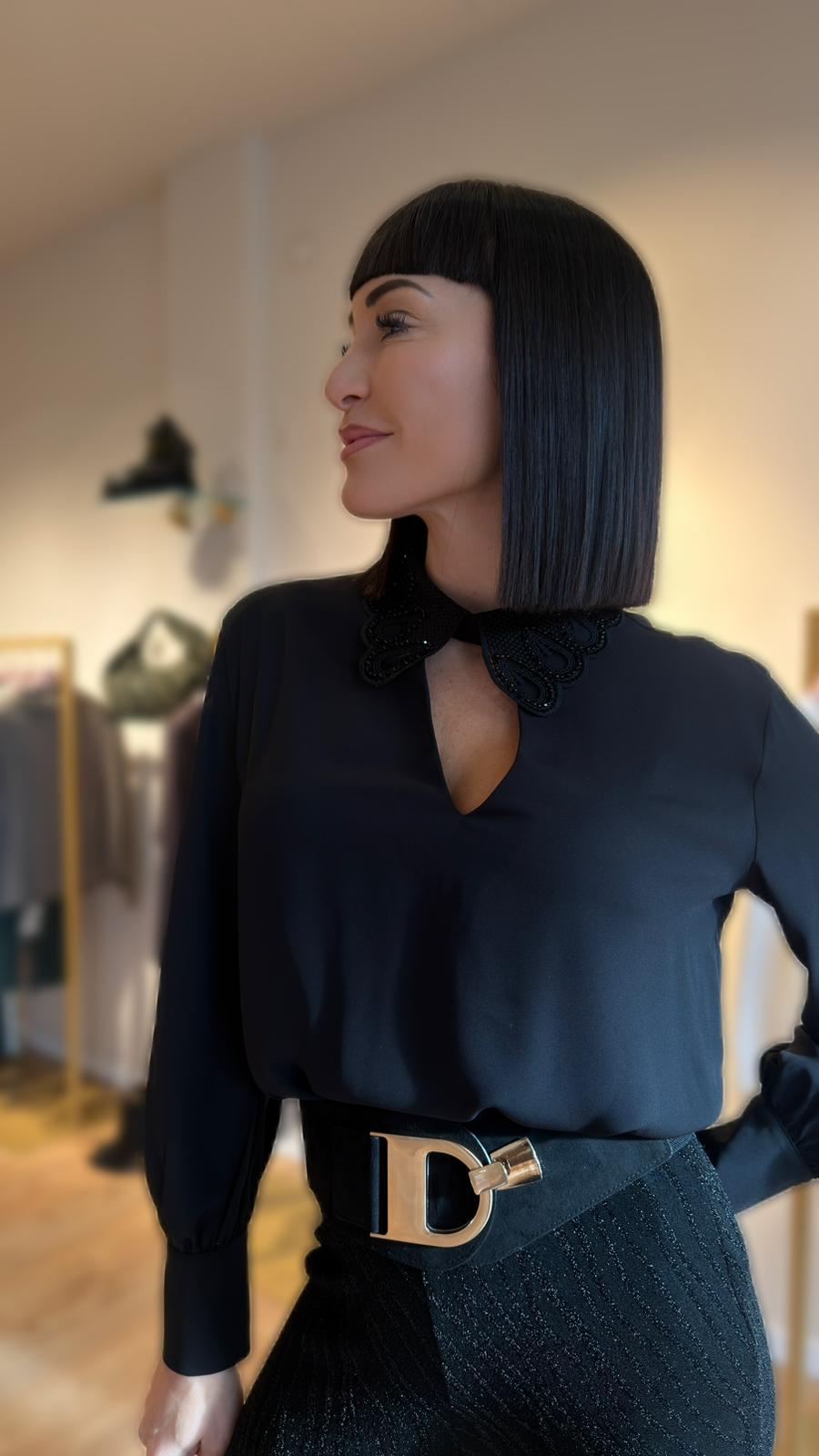 BLUSA COLLETTO STRASS