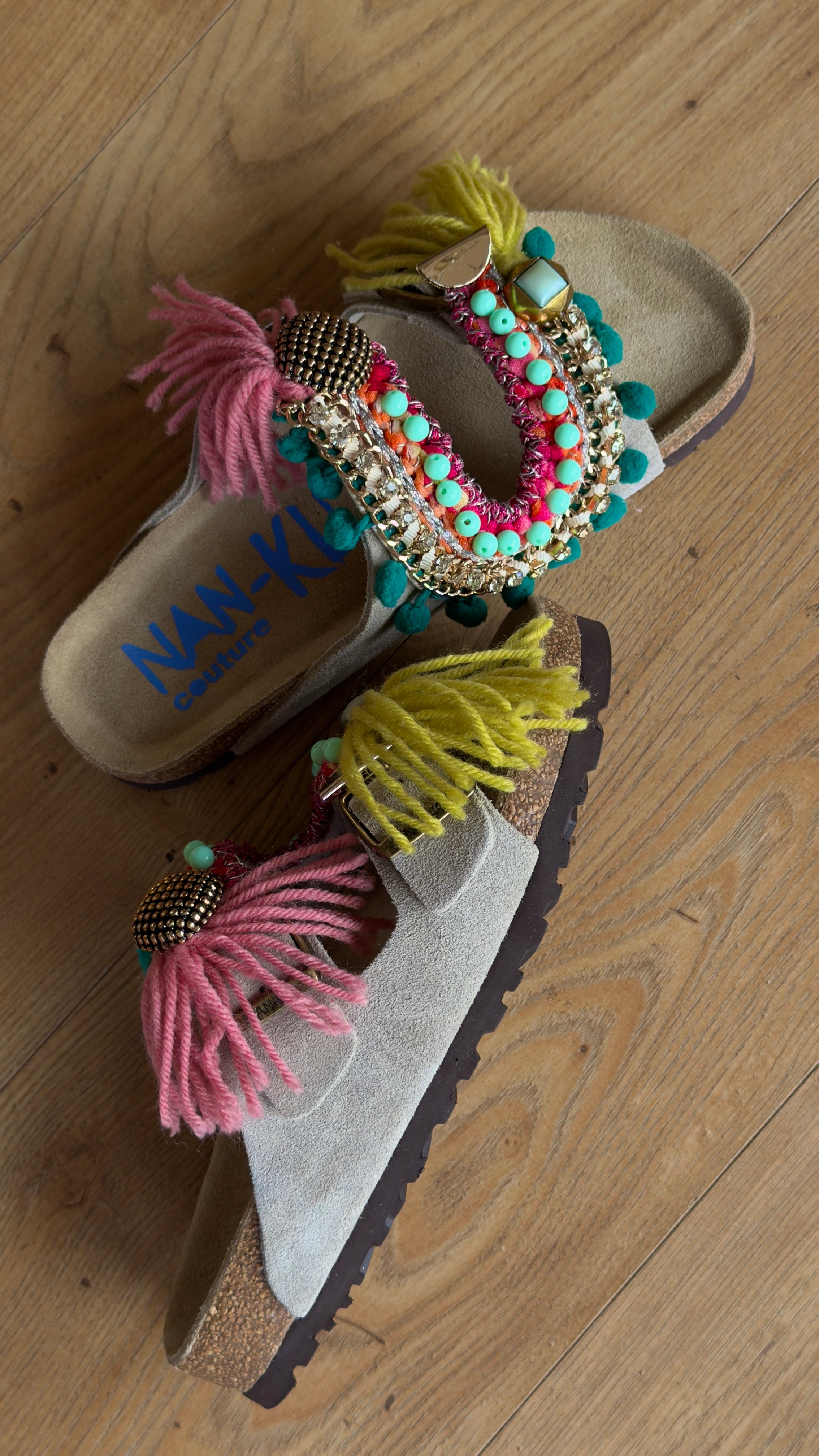CIABATTE BOHO CHIC MULTICOLOR DECORATE