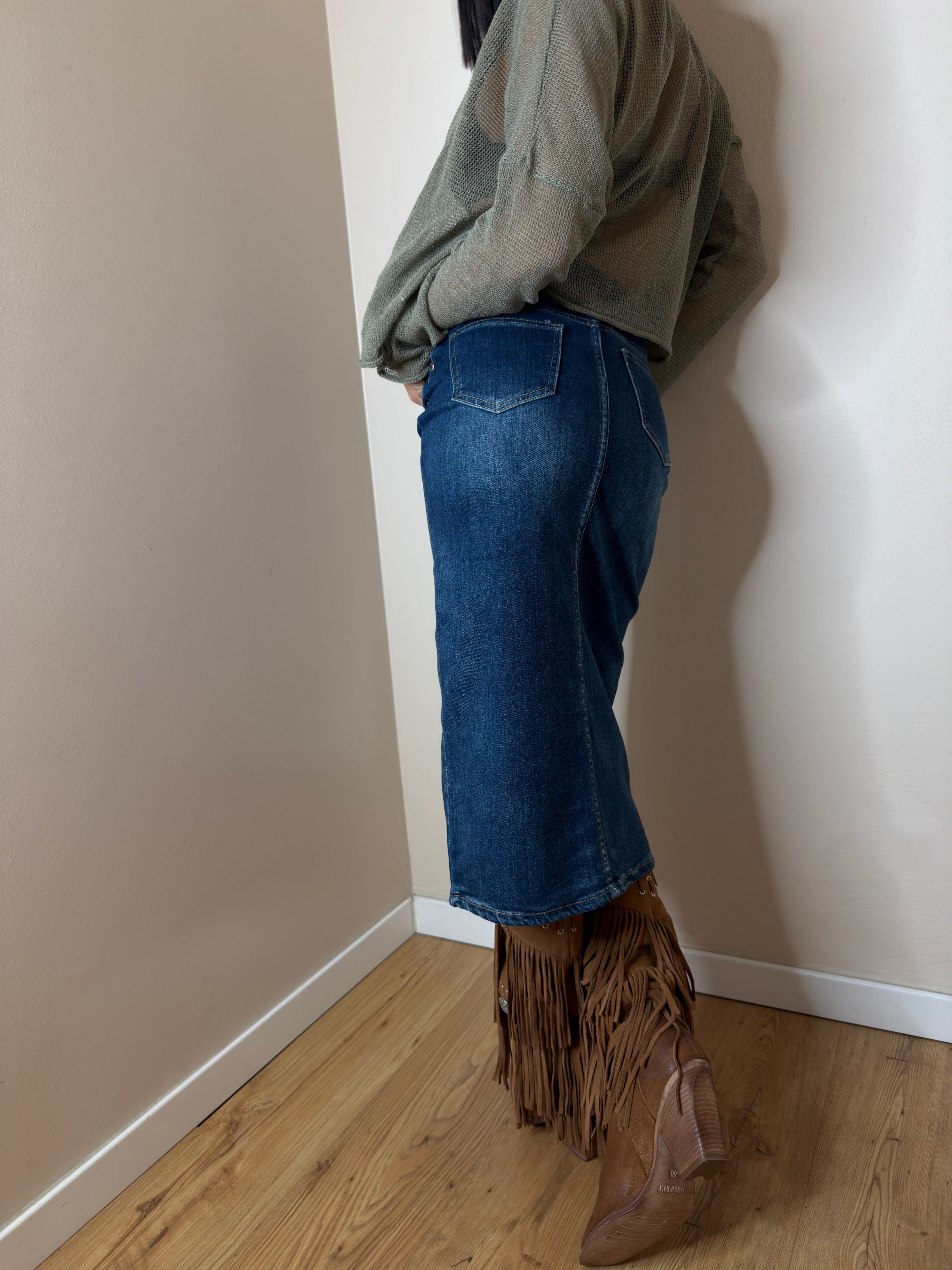 GONNA MIDI DENIM