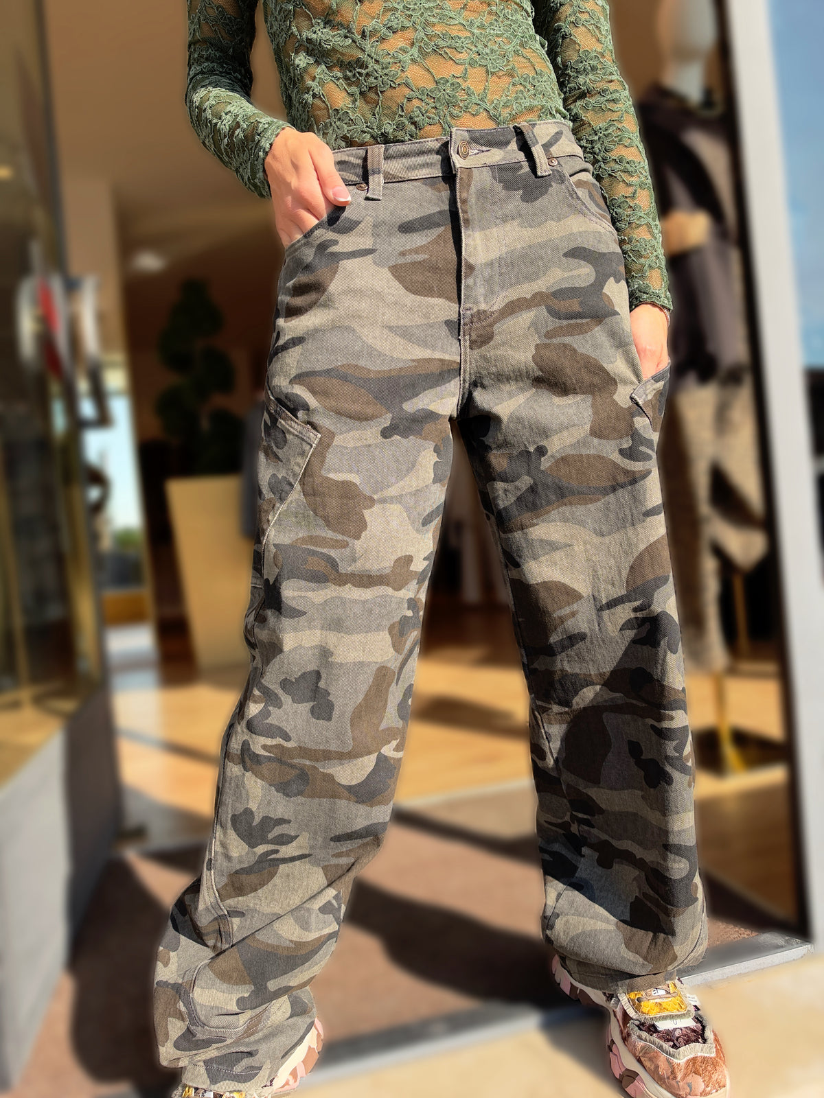 JEANS CARGO CAMOUFLAGE