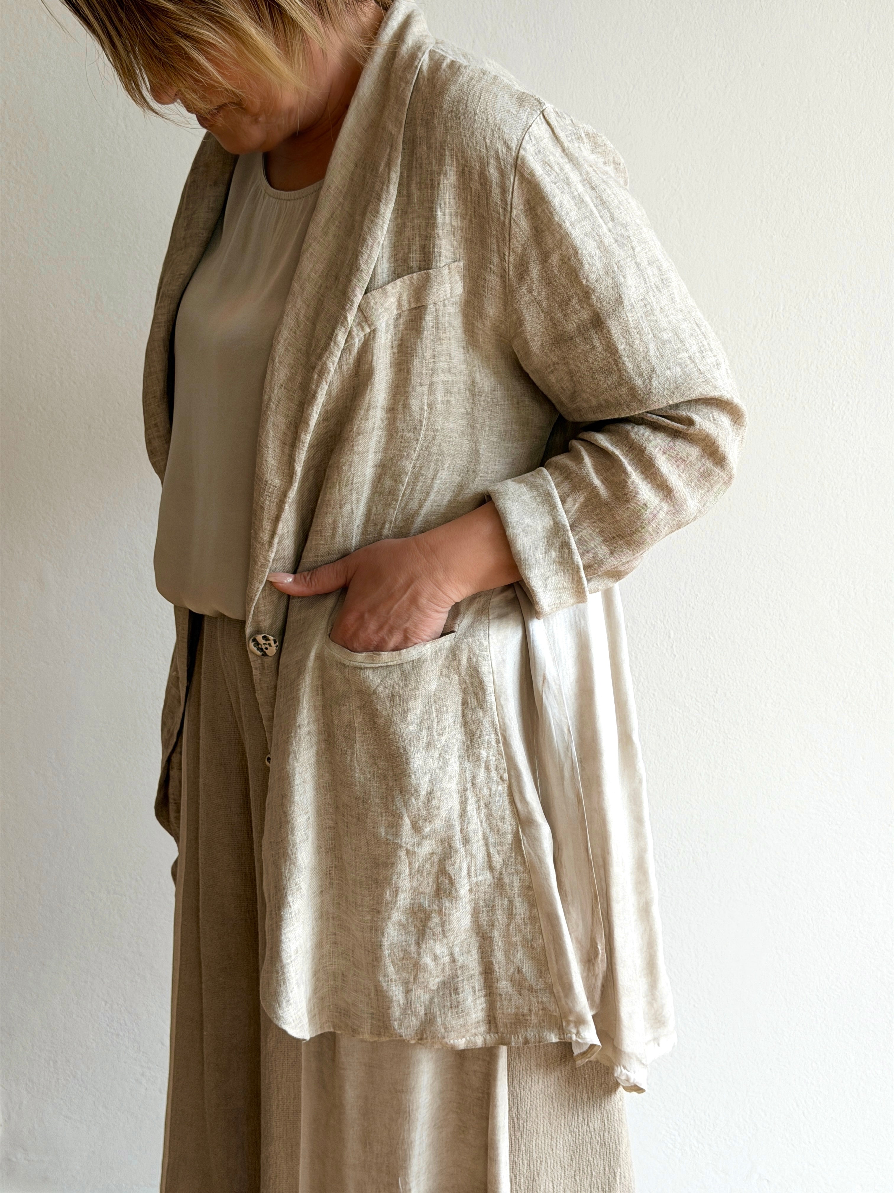 BLAZER EFFETTO LINO