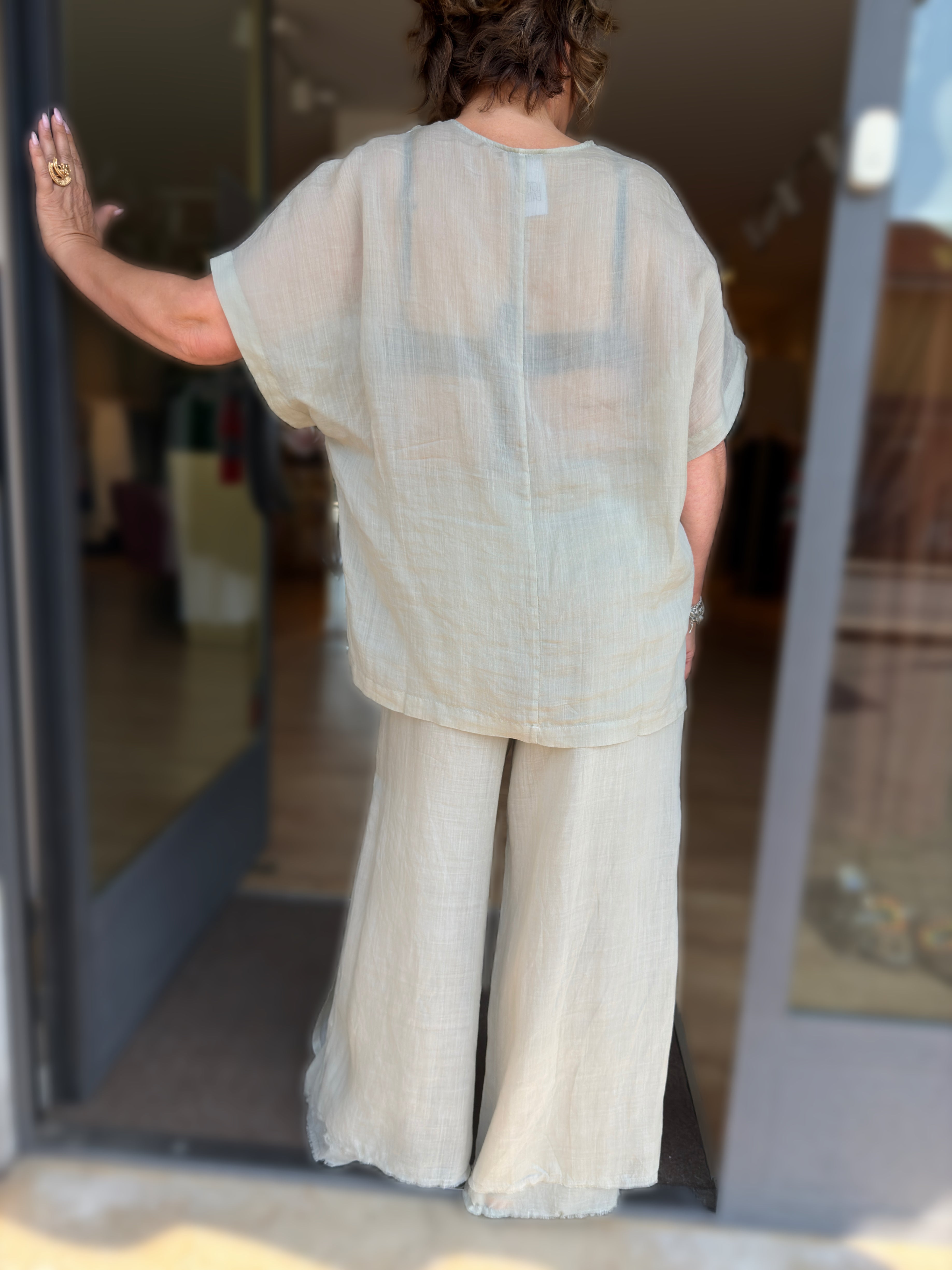 BLUSA CON PANNELLO SOVRAPPOSTO