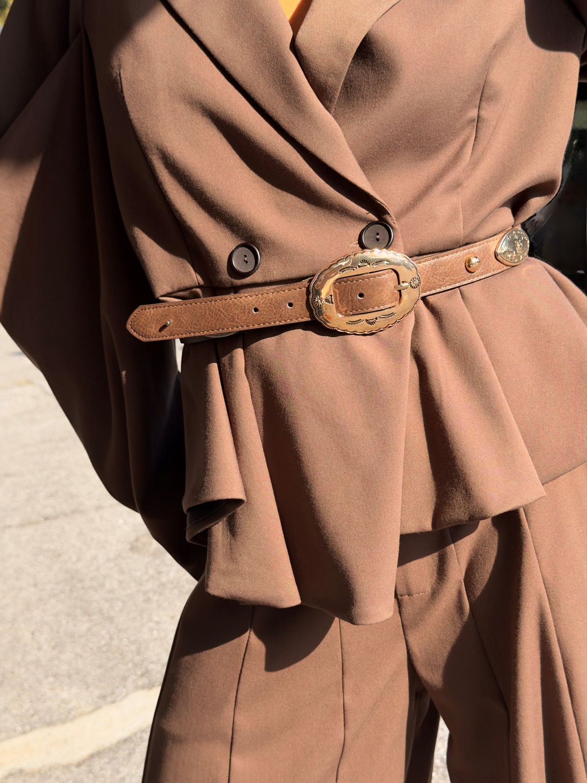 CINTURA WESTERN CON DETTAGLI ORO
