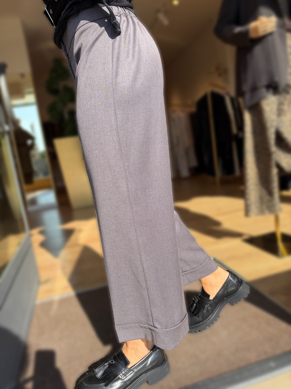 PANTALONE RISVOLTO MÉLANGE