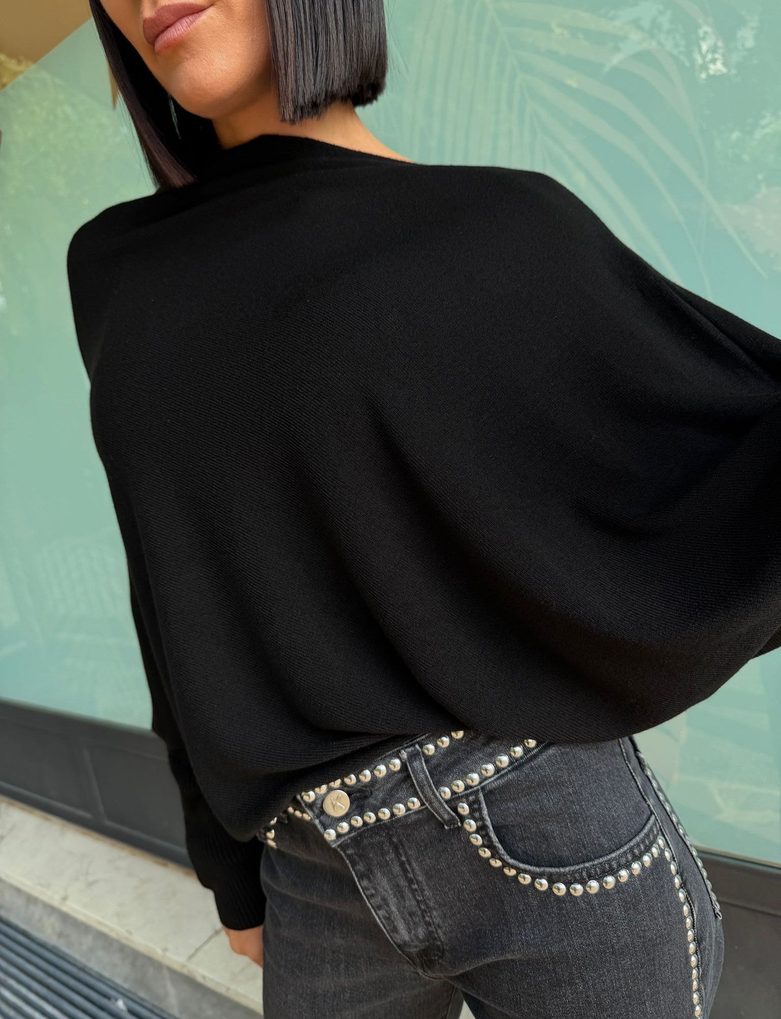 MAGLIA PIPISTRELLO NERA