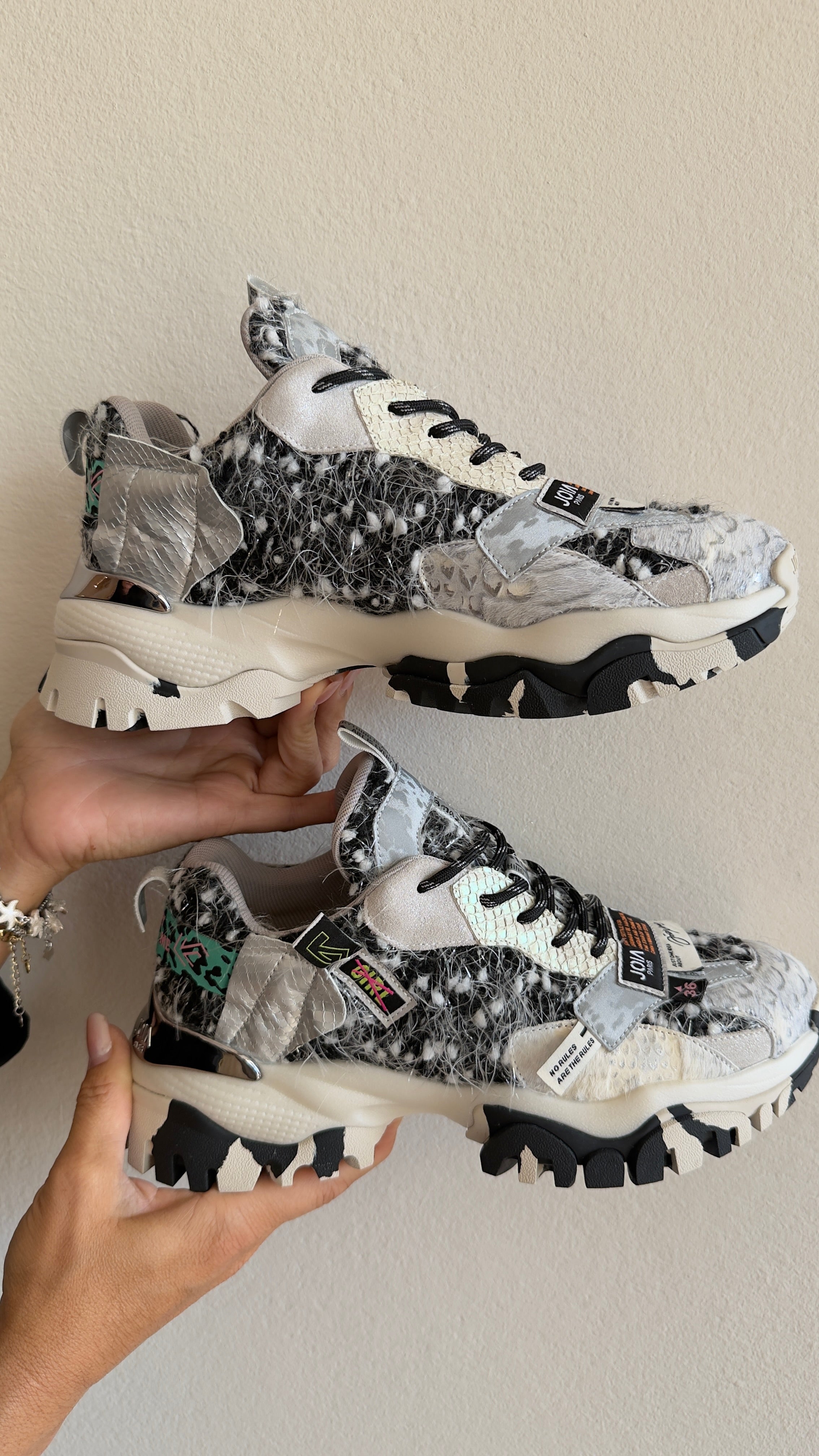 SNEAKERS PARISLABEL BLACK WHITE