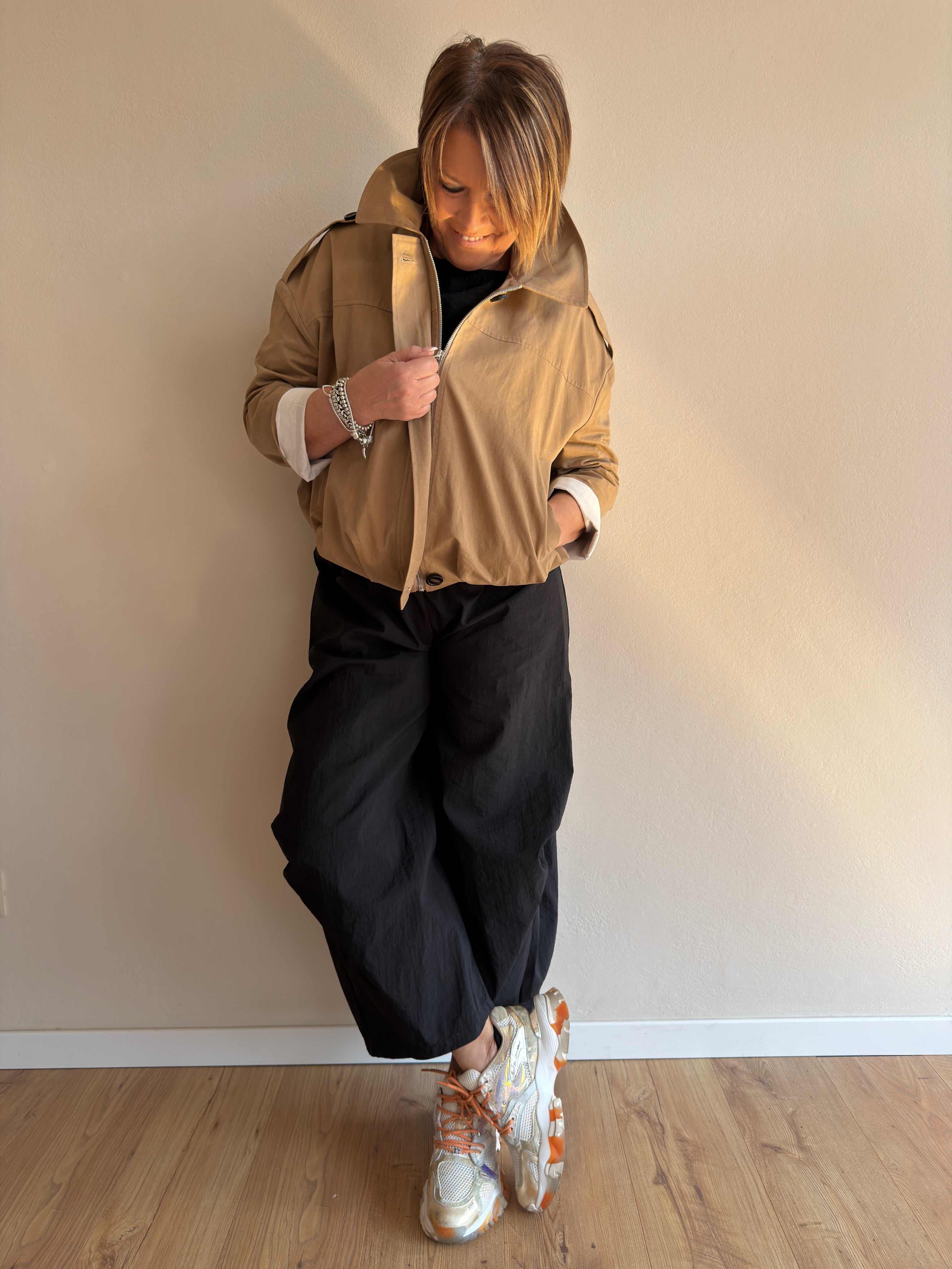 GIACCA BOMBER EFFETTO TRENCH