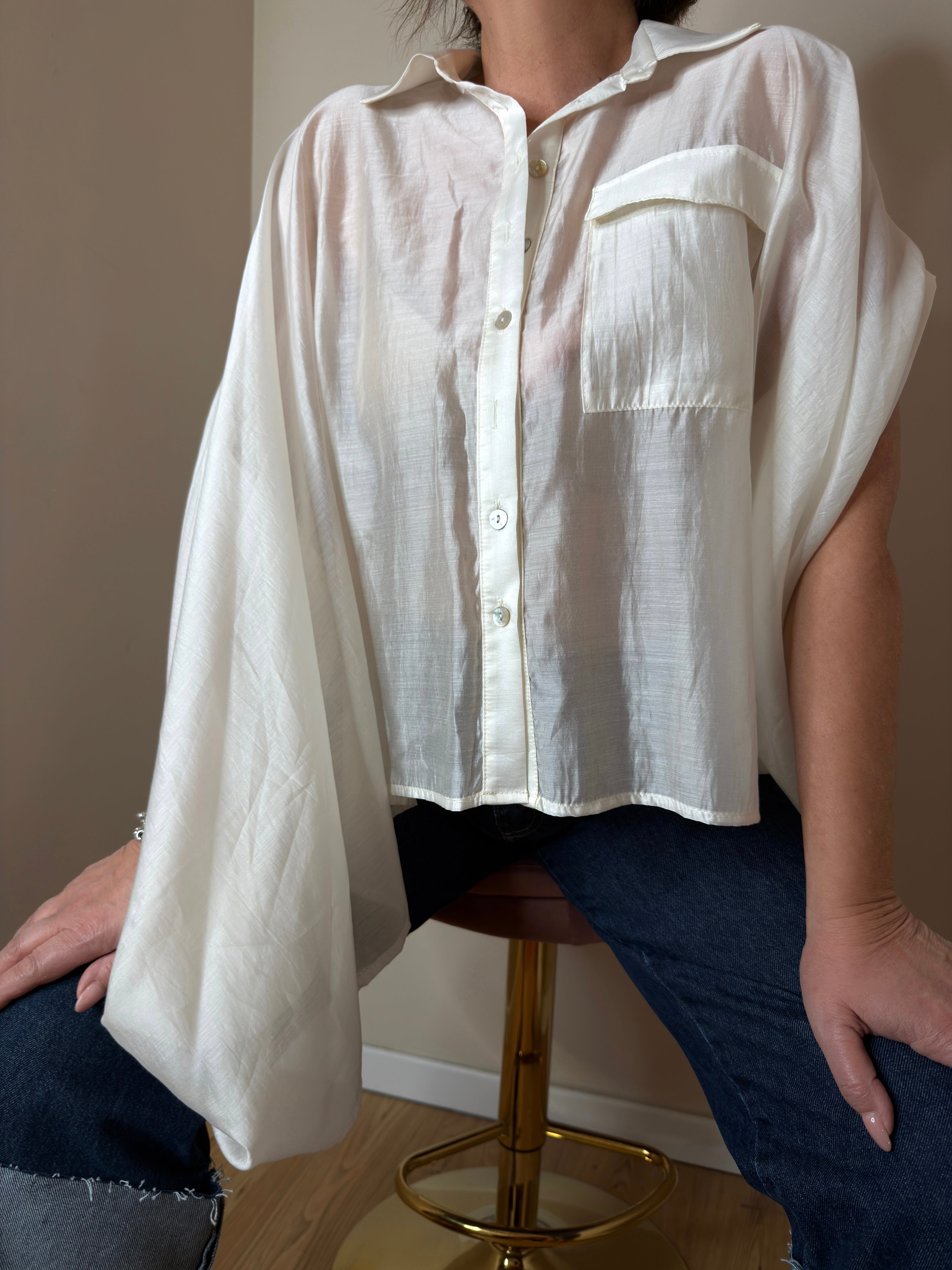 CAMICIA OVER MANICHE AMPIE