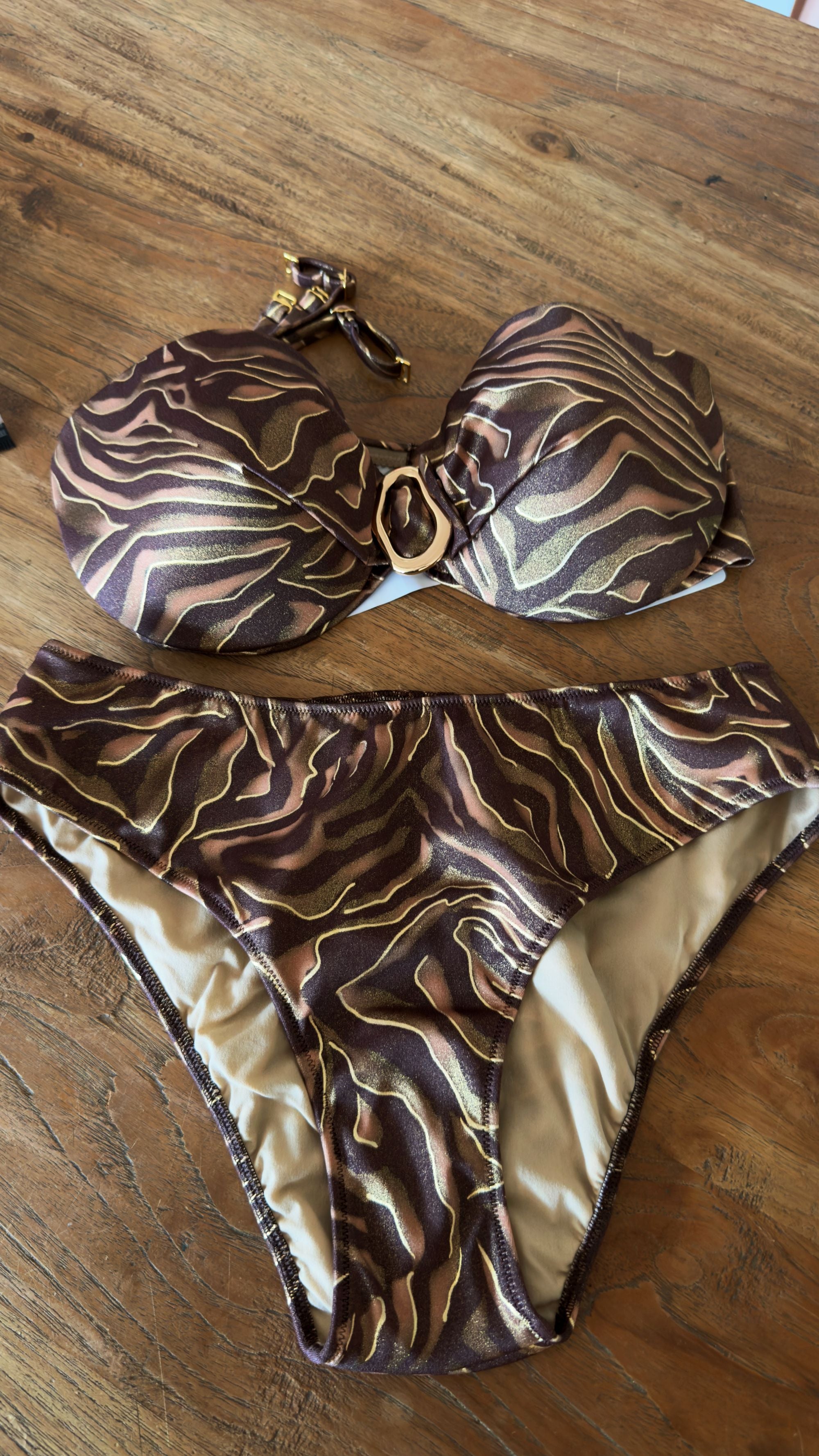 BIKINI ZEBRA BRONZO