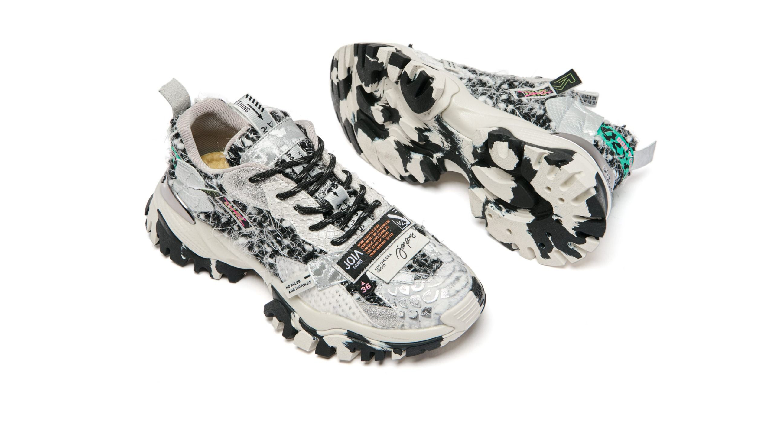 SNEAKERS PARISLABEL BLACK WHITE