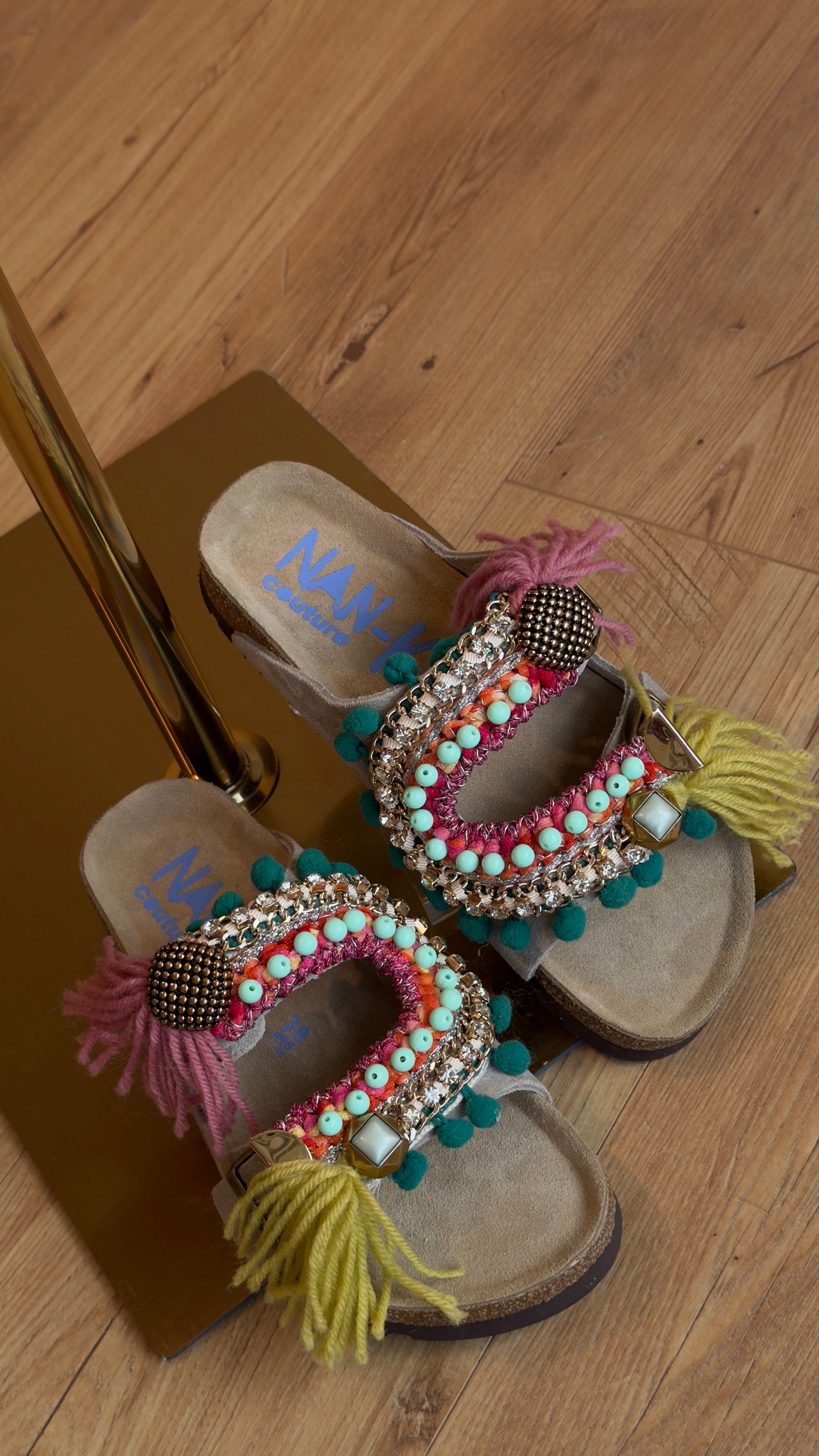 CIABATTE BOHO CHIC MULTICOLOR DECORATE