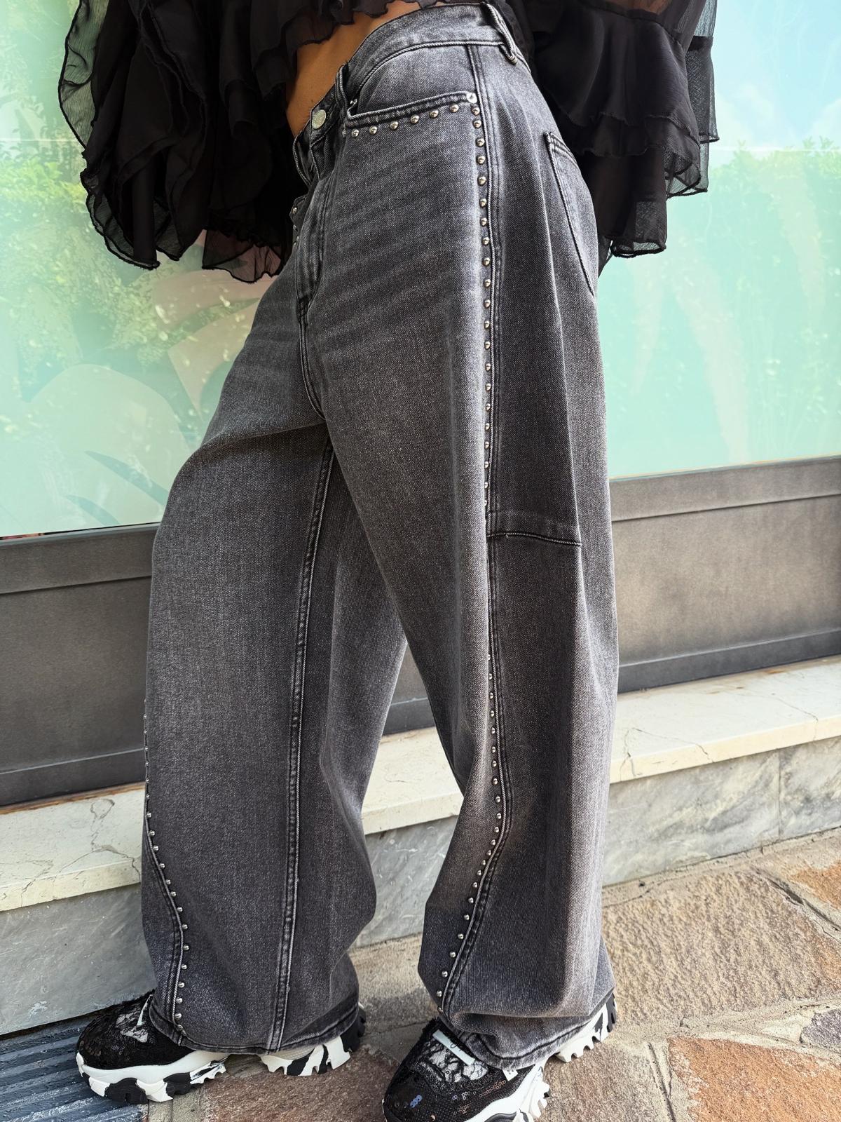 JEANS BALLOON BORCHIE