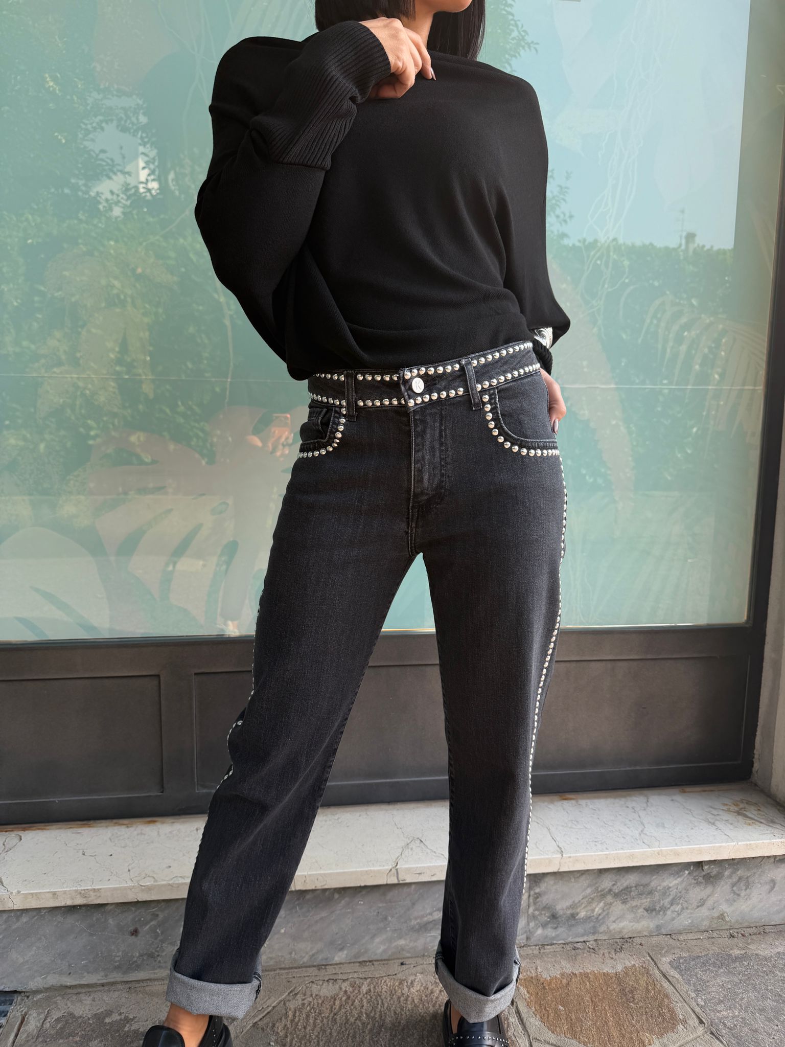 JEANS STRAIGHT BORCHIETTE