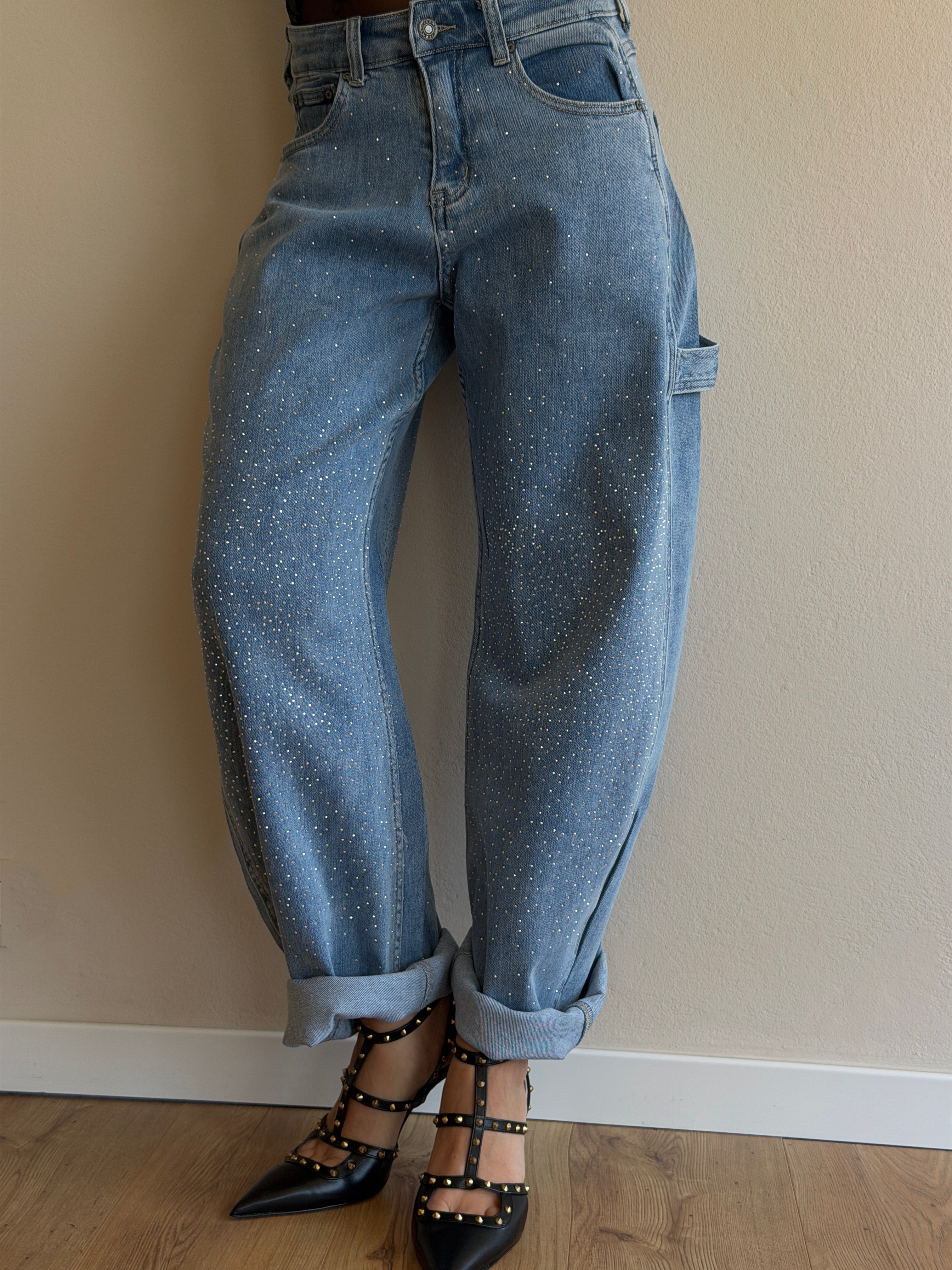 DENIM BARREL STRASS