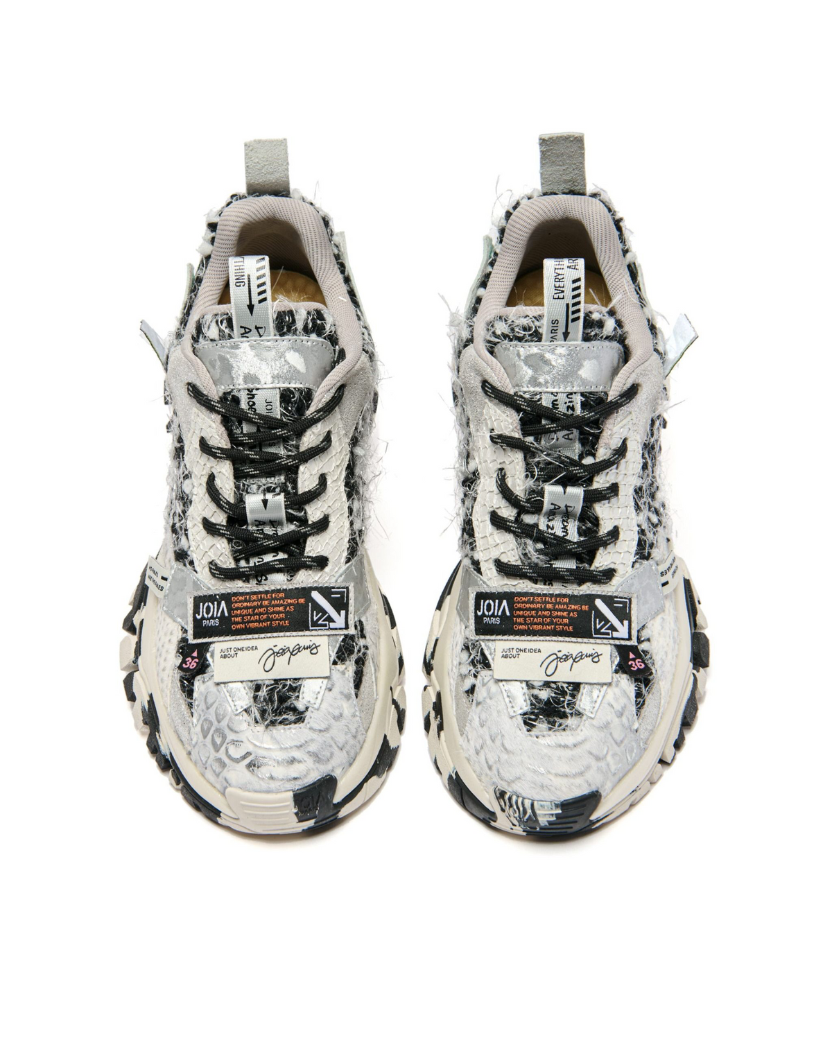 SNEAKERS PARISLABEL BLACK WHITE