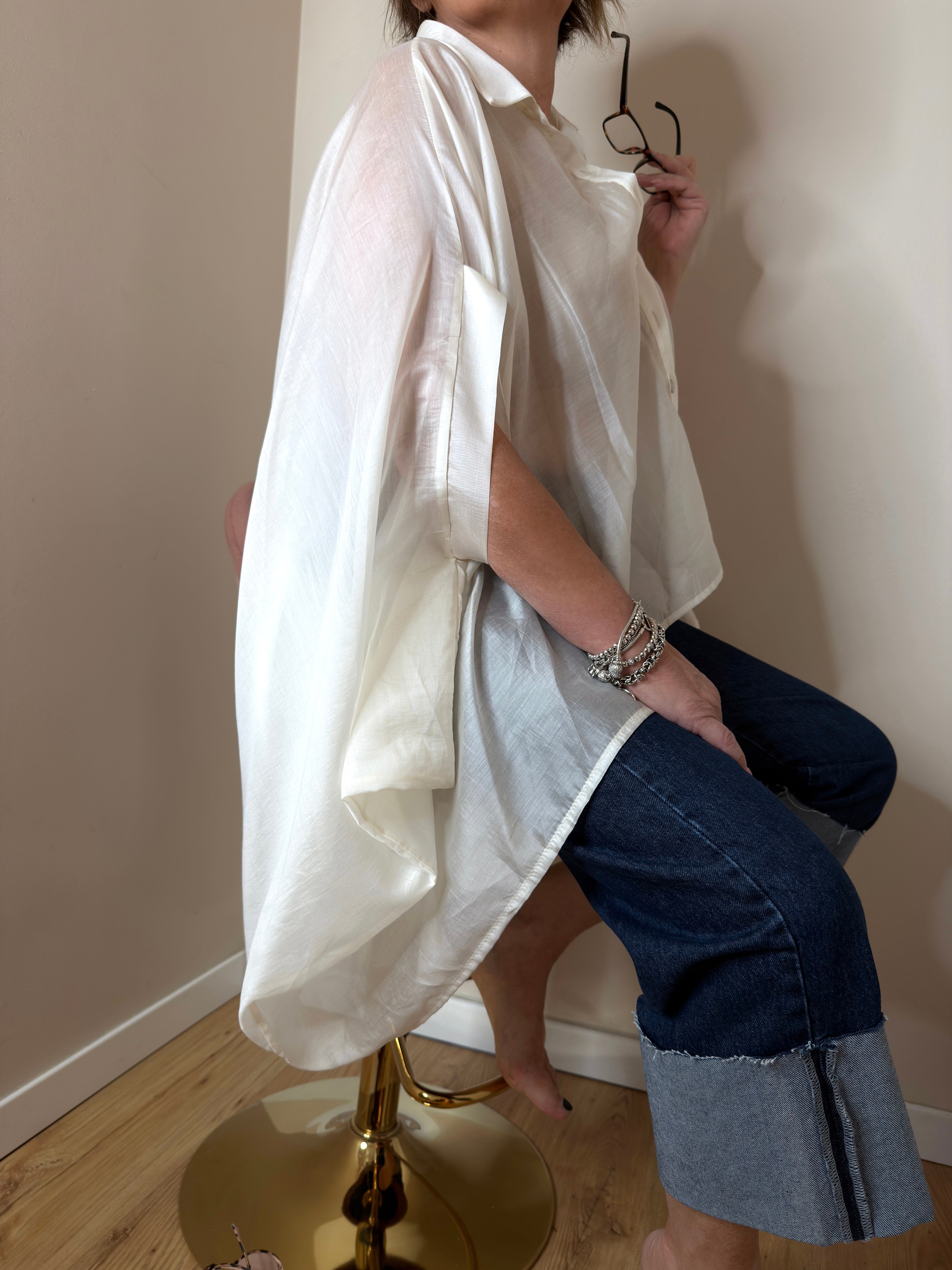 CAMICIA OVER MANICHE AMPIE