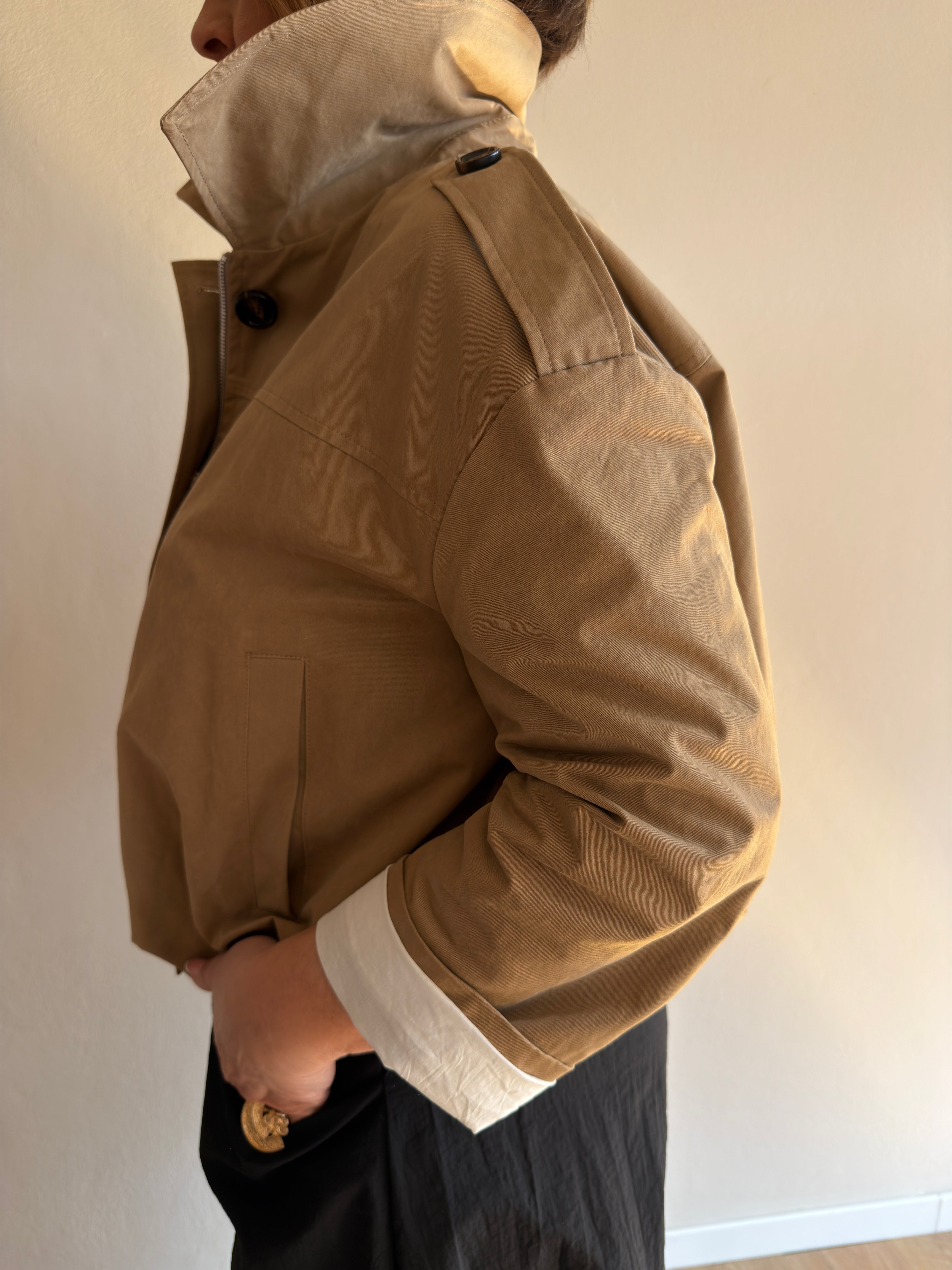 GIACCA BOMBER EFFETTO TRENCH