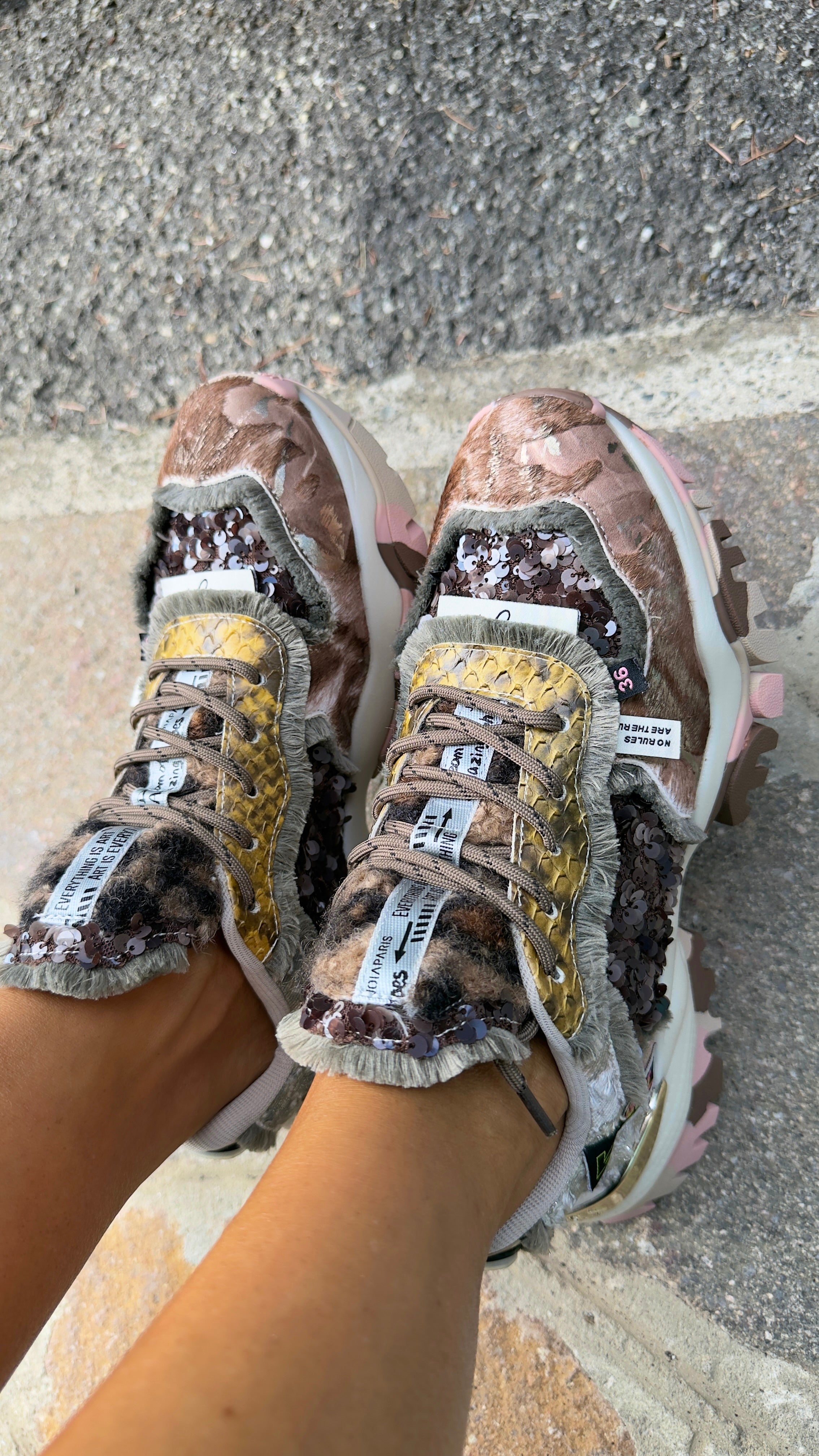 SNEAKERS COZY BROWN PINK
