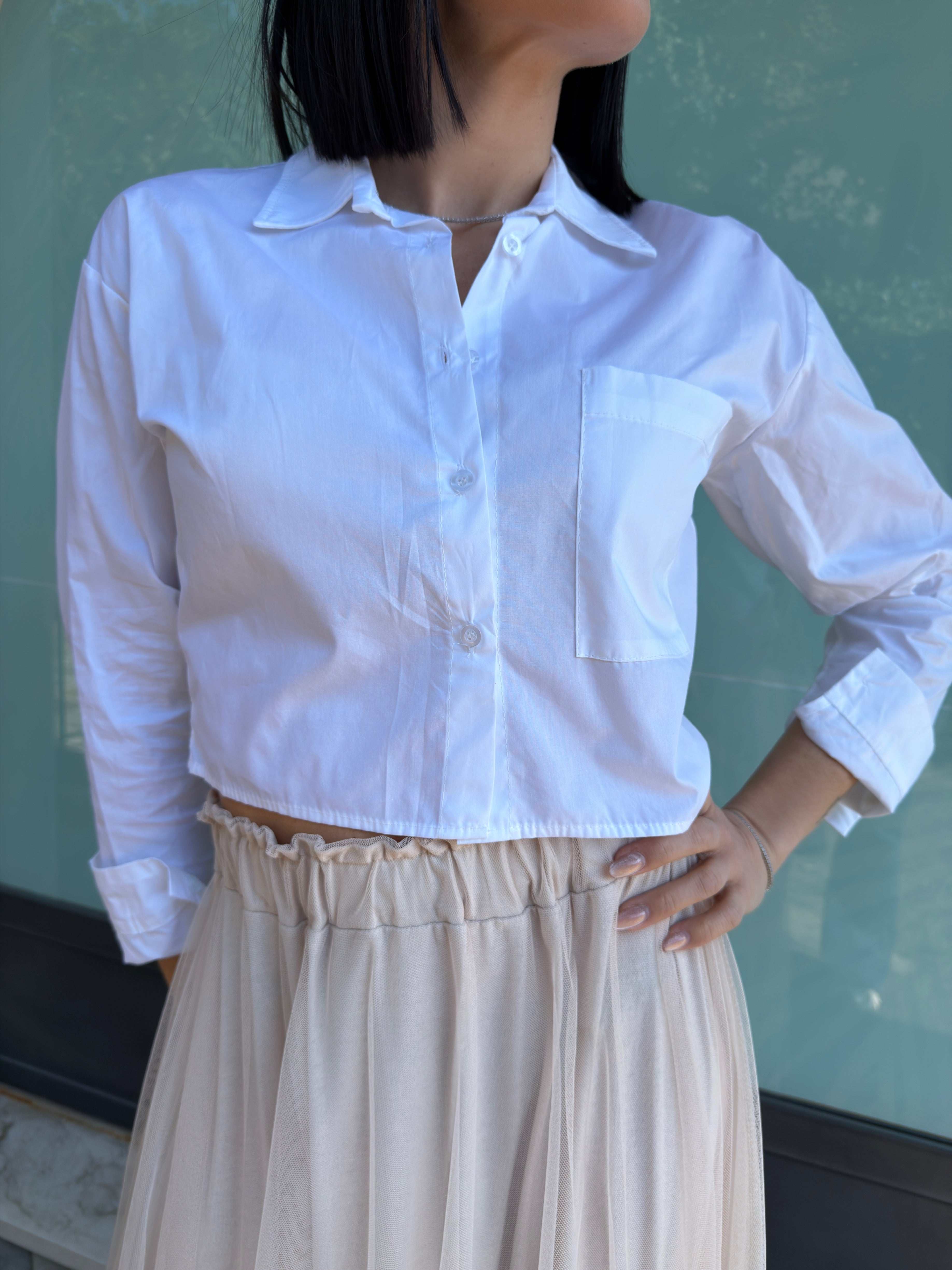 CAMICIA CROPPED TASCA