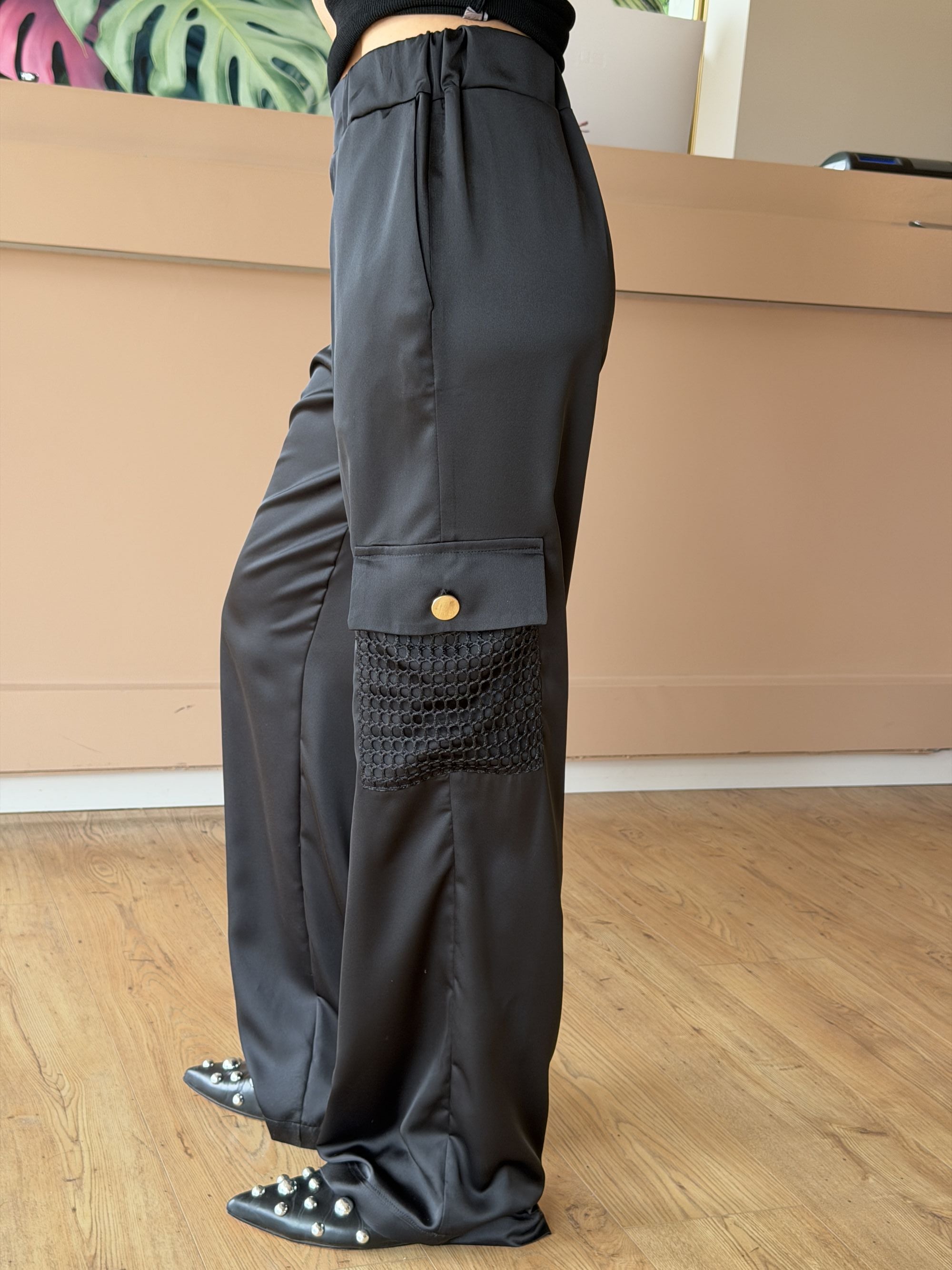 PANTALONE CARGO RASO