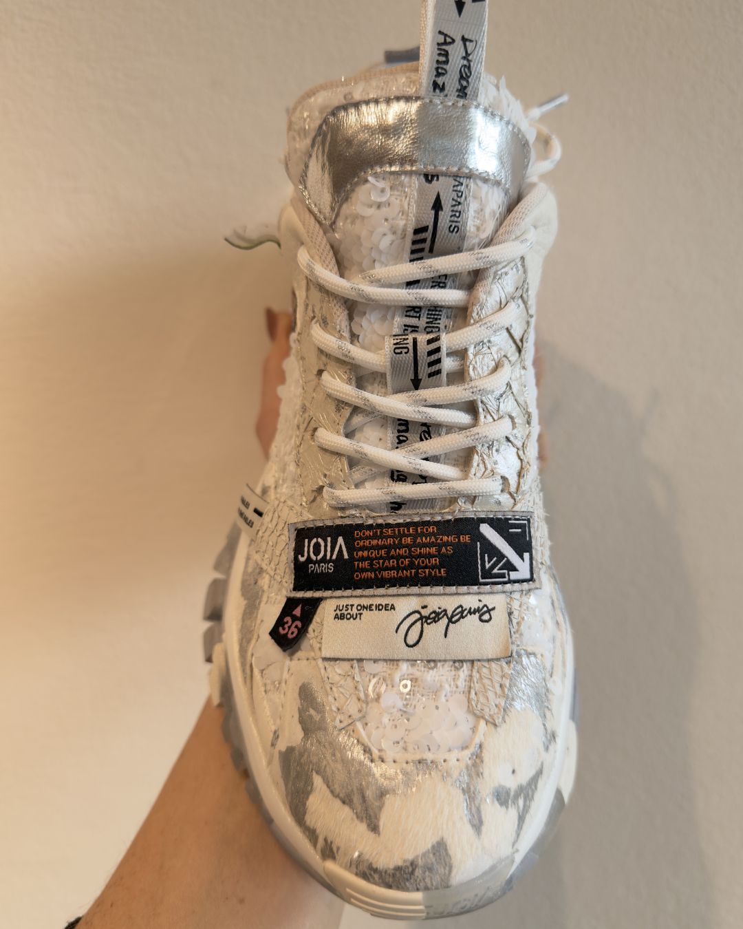 SNEAKERS WHITE SILVER