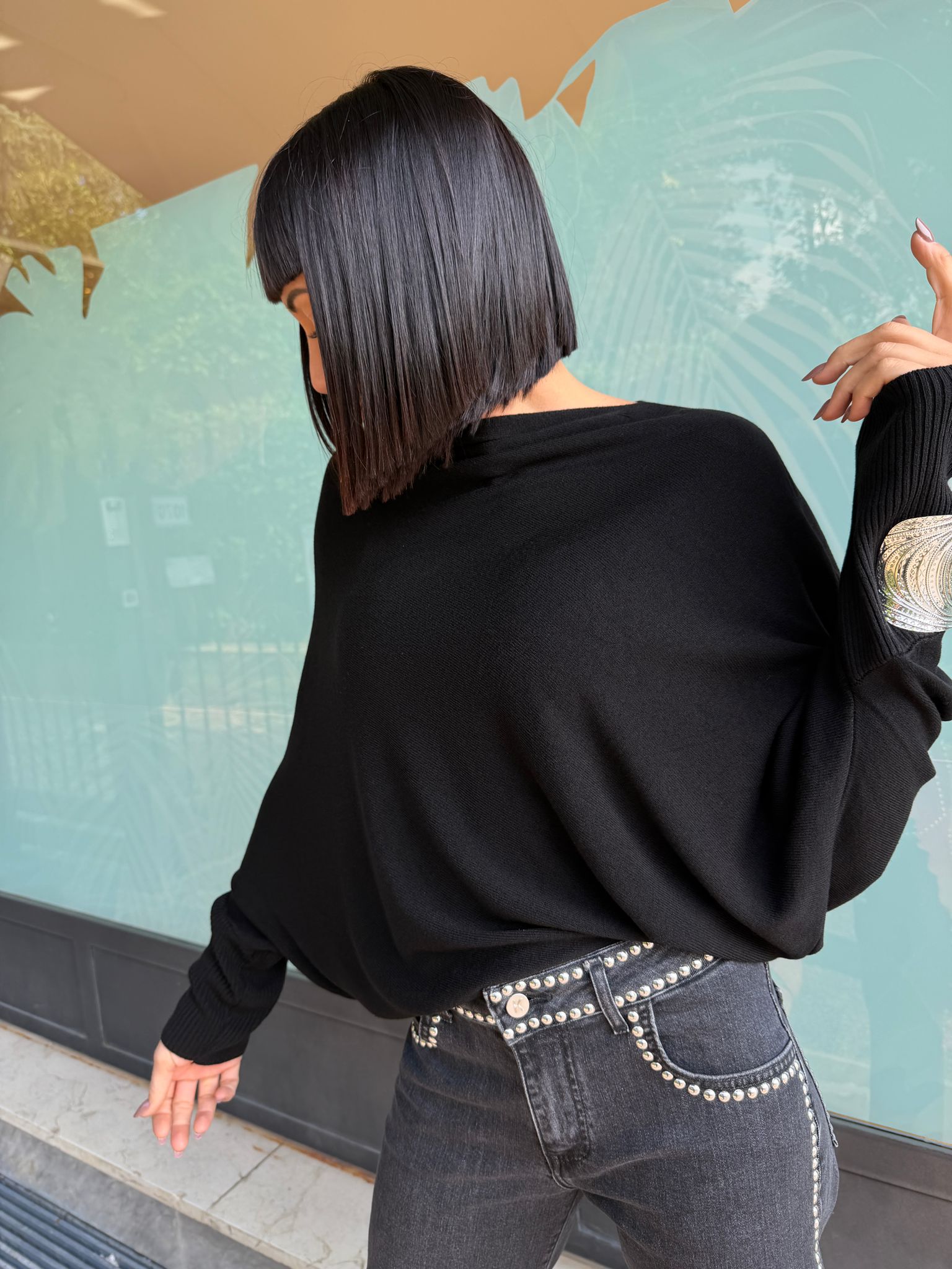 MAGLIA PIPISTRELLO NERA