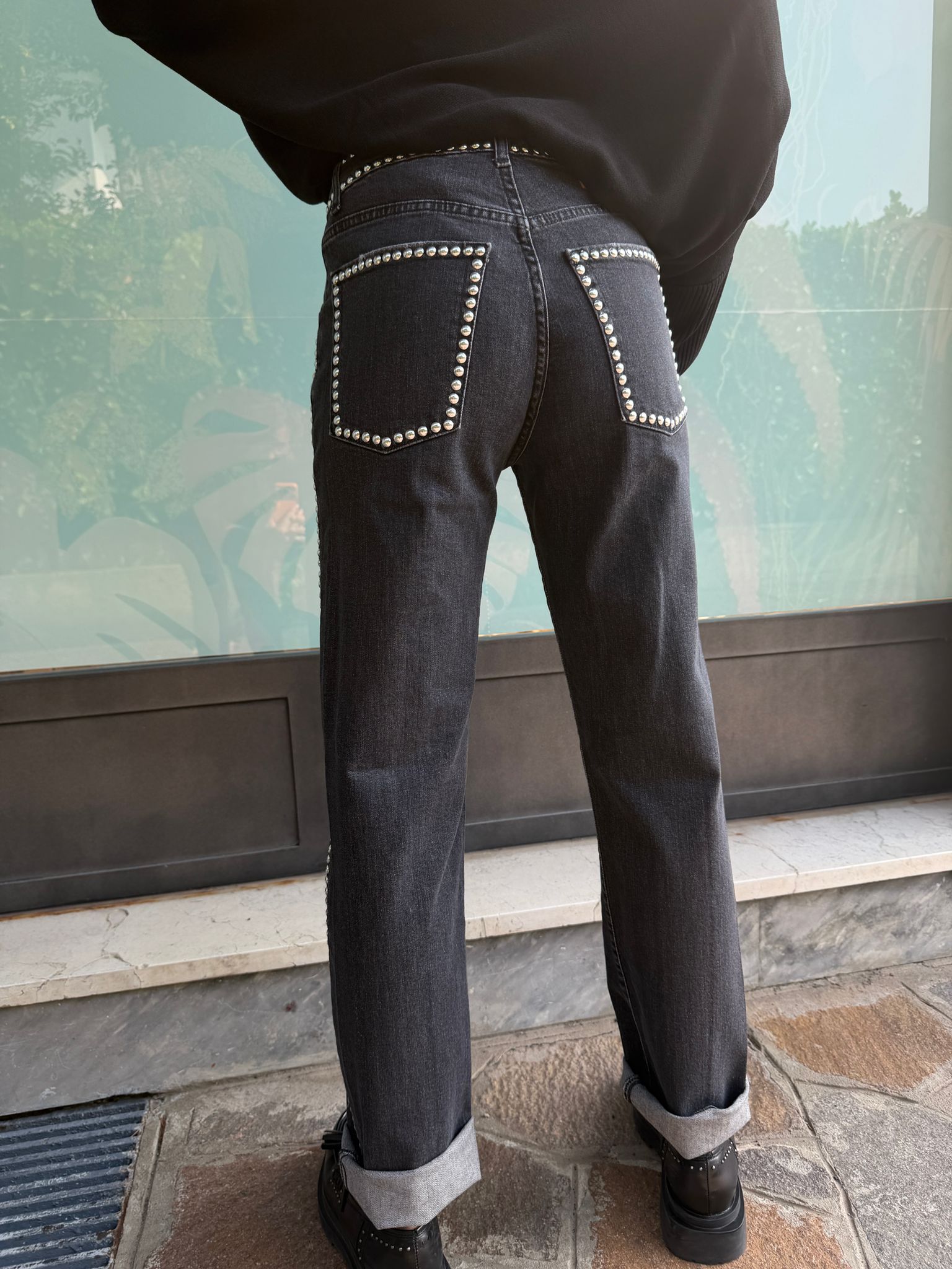 JEANS STRAIGHT BORCHIETTE